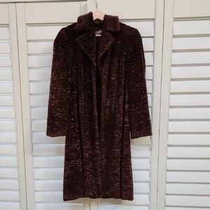 Kate Hill Rich Brown Faux Fur Jacket